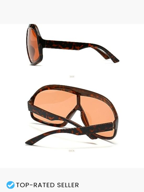 Oversized Square Sunglasses Vintage Punk Shield UV400 Outdoor Eyewear main image 7